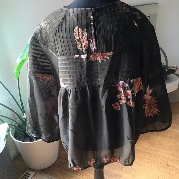 Anthropologie One Fine Day Sheer Floral Top - Picture 5 of 11
